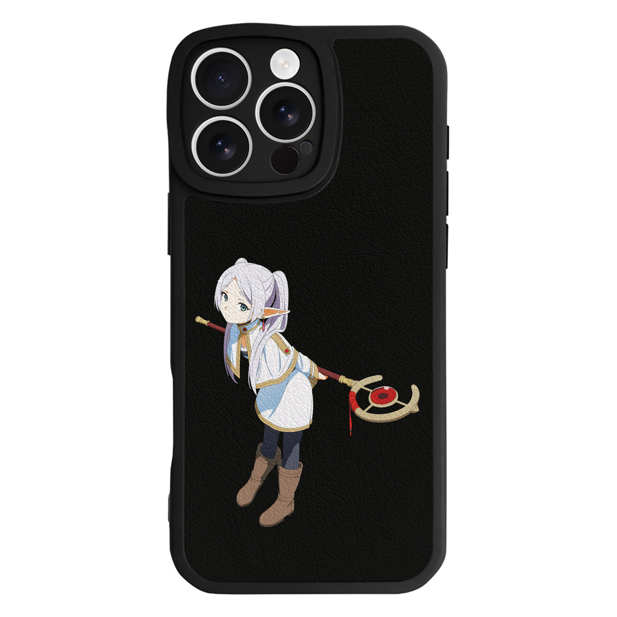 （画像用） 葬送のフリーレン Frieren 【iPhone 16シリーズ対応】シリコンスマホケース（レザー調） 材質：シリコン